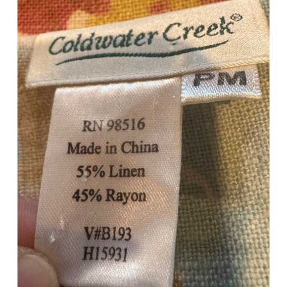 Coldwater Creek Linen Blend Floral Jacket‎ – Petite M - Picture 3 of 9